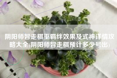 阴阳师智走棋巫羁绊效果及式神详情攻略大全(阴阳师智走棋预计多少号出)