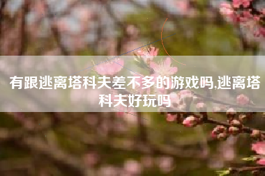 有跟逃离塔科夫差不多的游戏吗,逃离塔科夫好玩吗