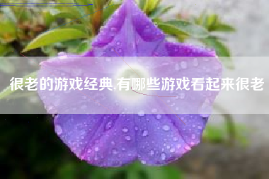 很老的游戏经典,有哪些游戏看起来很老