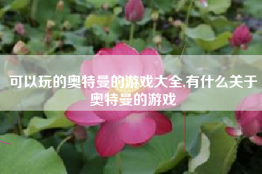 可以玩的奥特曼的游戏大全,有什么关于奥特曼的游戏