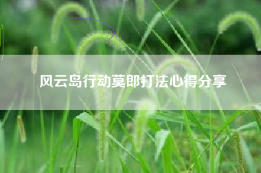风云岛行动莫郎打法心得分享