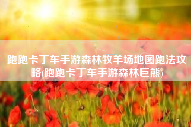 跑跑卡丁车手游森林牧羊场地图跑法攻略(跑跑卡丁车手游森林巨熊)