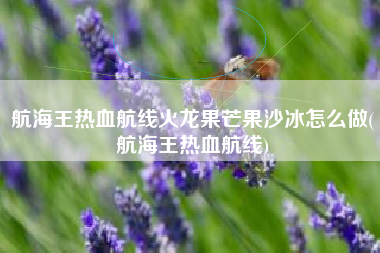 航海王热血航线火龙果芒果沙冰怎么做(航海王热血航线)