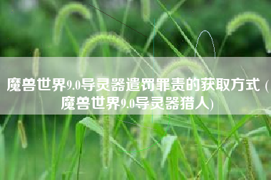 魔兽世界9.0导灵器遣罚罪责的获取方式 (魔兽世界9.0导灵器猎人)
