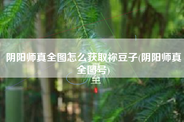 阴阳师真全图怎么获取祢豆子(阴阳师真全图号)