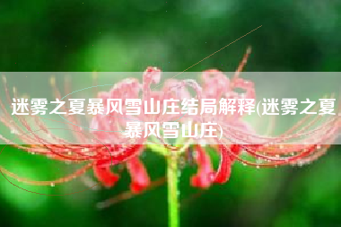 迷雾之夏暴风雪山庄结局解释(迷雾之夏暴风雪山庄)