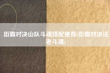 街霸对决山队斗魂搭配推荐(街霸对决法老斗魂)