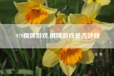 979棋牌游戏,棋牌游戏是否涉赌