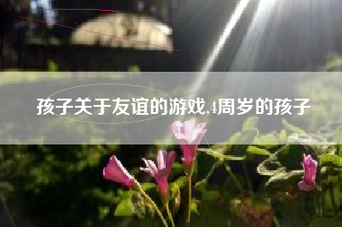 孩子关于友谊的游戏,4周岁的孩子