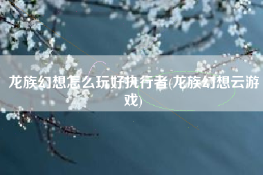 龙族幻想怎么玩好执行者(龙族幻想云游戏)
