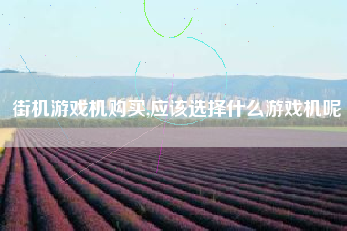街机游戏机购买,应该选择什么游戏机呢