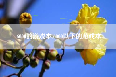 6000的游戏本,6000以下的游戏本