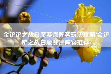 金铲铲之战白魔赛娜阵容玩法攻略(金铲铲之战白魔赛娜阵容推荐)