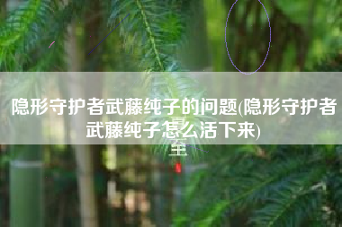 隐形守护者武藤纯子的问题(隐形守护者武藤纯子怎么活下来)