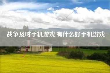 战争及时手机游戏,有什么好手机游戏