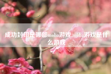 成功封印是哪部moba游戏,moba游戏是什么游戏