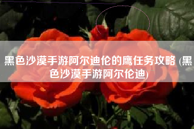 黑色沙漠手游阿尔迪伦的鹰任务攻略 (黑色沙漠手游阿尔伦迪)