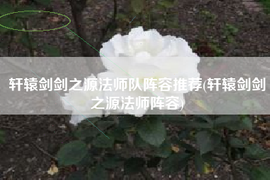 轩辕剑剑之源法师队阵容推荐(轩辕剑剑之源法师阵容)