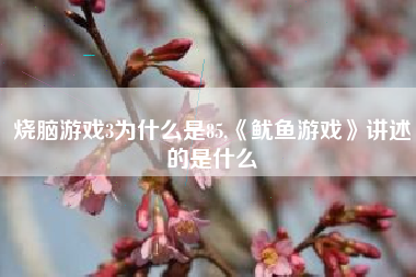 烧脑游戏3为什么是85,《鱿鱼游戏》讲述的是什么