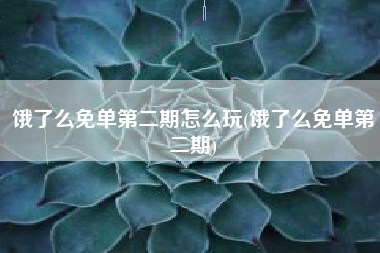 饿了么免单第二期怎么玩(饿了么免单第二期)