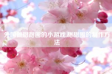 外国做甜甜圈的小游戏,甜甜圈的制作方法