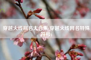 穿越火线网名大合集(穿越火线网名特殊符号)