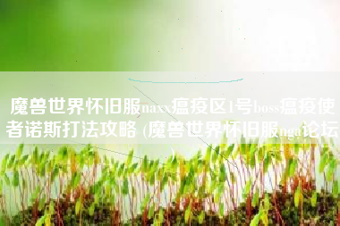 魔兽世界怀旧服naxx瘟疫区1号boss瘟疫使者诺斯打法攻略 (魔兽世界怀旧服nga论坛)