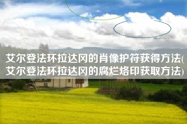 艾尔登法环拉达冈的肖像护符获得方法(艾尔登法环拉达冈的腐烂烙印获取方法)