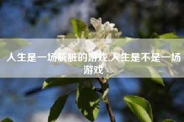 人生是一场肮脏的游戏,人生是不是一场游戏