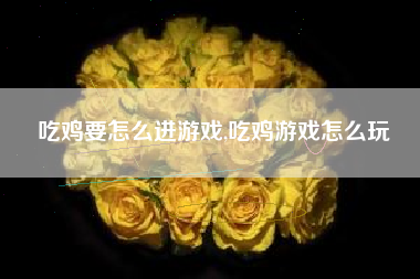 吃鸡要怎么进游戏,吃鸡游戏怎么玩