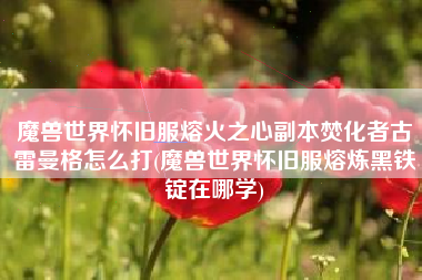 魔兽世界怀旧服熔火之心副本焚化者古雷曼格怎么打(魔兽世界怀旧服熔炼黑铁锭在哪学)