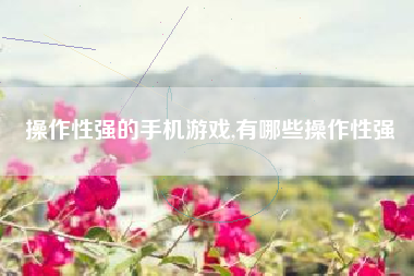 操作性强的手机游戏,有哪些操作性强