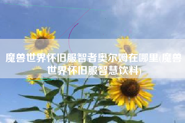 魔兽世界怀旧服智者奥尔姆在哪里(魔兽世界怀旧服智慧饮料)