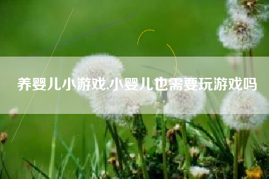 养婴儿小游戏,小婴儿也需要玩游戏吗