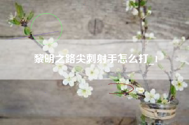 黎明之路尖刺射手怎么打_1