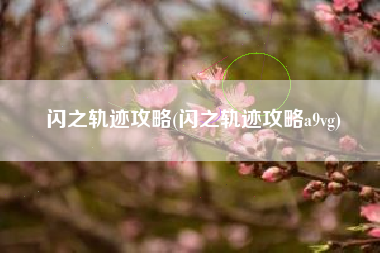 闪之轨迹攻略(闪之轨迹攻略a9vg)