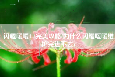 闪耀暖暖4-4完美攻略(为什么闪耀暖暖维护完进不去)