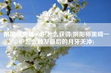 阴阳师黑崎一护怎么获得(阴阳师黑崎一护怎么触发最后的月牙天冲)