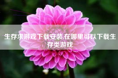 生存求游戏下载安装,在哪里可以下载生存类游戏