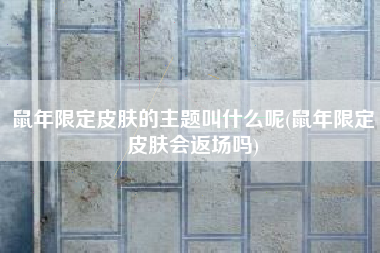 鼠年限定皮肤的主题叫什么呢(鼠年限定皮肤会返场吗)