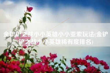 金铲铲之战小小英雄小小亚索玩法(金铲铲之战小小英雄稀有度排名)