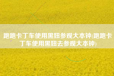 跑跑卡丁车使用黑妞参观大本钟(跑跑卡丁车使用黑妞去参观大本钟)