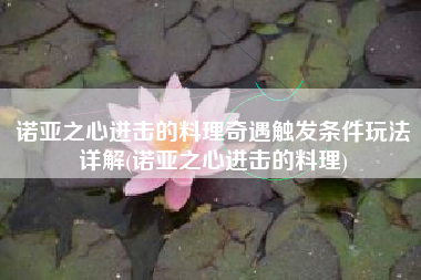 诺亚之心进击的料理奇遇触发条件玩法详解(诺亚之心进击的料理)