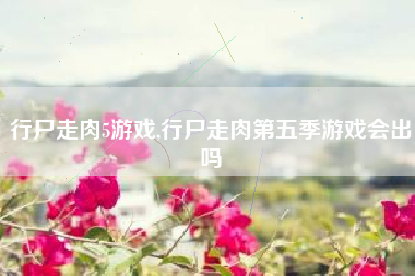 行尸走肉5游戏,行尸走肉第五季游戏会出吗