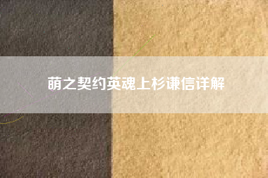 萌之契约英魂上杉谦信详解