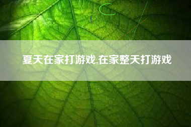 夏天在家打游戏,在家整天打游戏