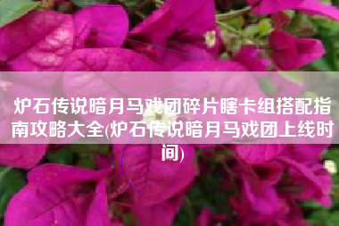 炉石传说暗月马戏团碎片瞎卡组搭配指南攻略大全(炉石传说暗月马戏团上线时间)