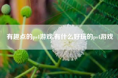 有趣点的ps4游戏,有什么好玩的ps4游戏