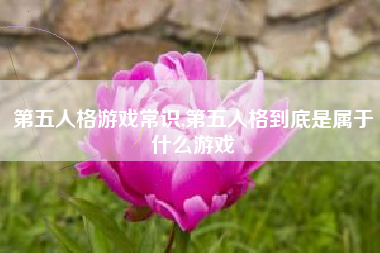 第五人格游戏常识,第五人格到底是属于什么游戏