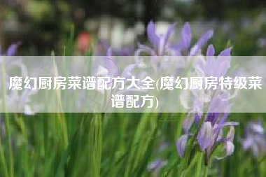 魔幻厨房菜谱配方大全(魔幻厨房特级菜谱配方)